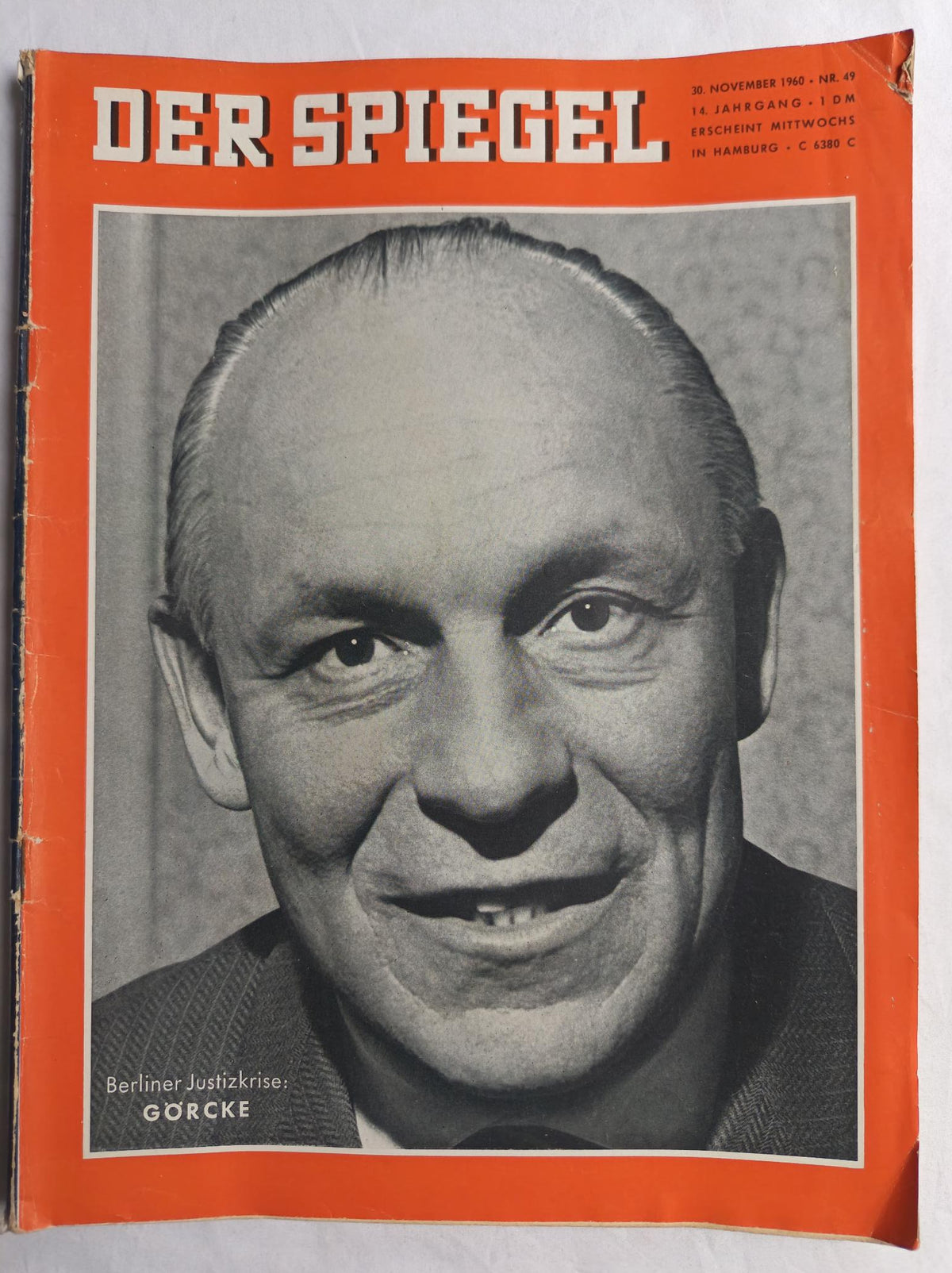 Der Spiegel Berliner Justizkrise: Görcke 30.11.1960 Nr. 49 30. 30. November 1960