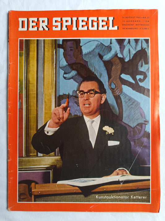 Der Spiegel Kunstauktionator Ketterer 24.08.1960 Nr.35 24th August 1960