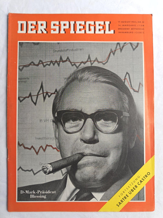 Der Spiegel Fortsetzung: Sartre über Castro 17.08.1960 17. 17th August 1960