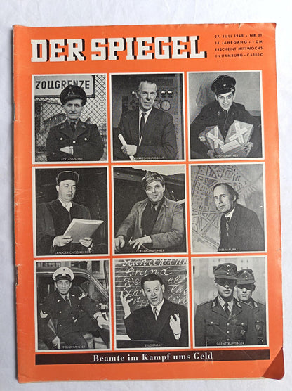 Der Spiegel Beamte im Kampf ums Geld 27.07.1960 Nr. 31 27. 27th Juli July 1960