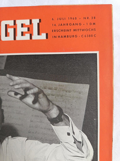 Der Spiegel Kleist-Vertoner Henze 06.07.1960 Nr. 28 6th 6. Juli JUly 1960