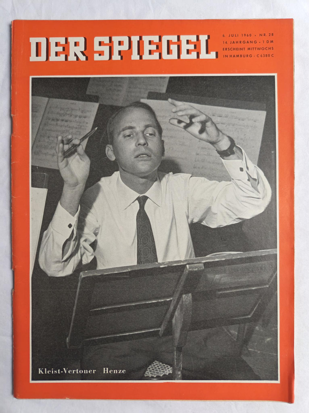 Der Spiegel Kleist-Vertoner Henze 06.07.1960 Nr. 28 6th 6. Juli JUly 1960