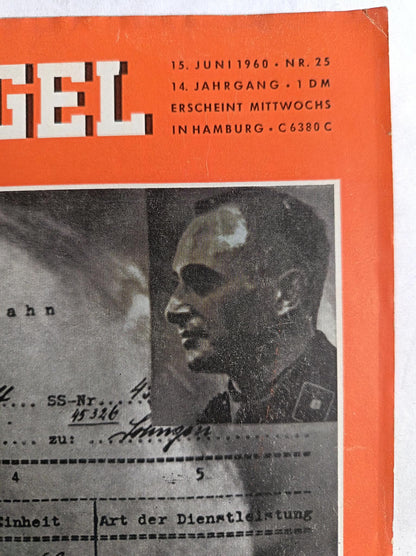 Der Spiegel Eichmann 15.06.1960 Nr.25 15th 15. Juni 1960