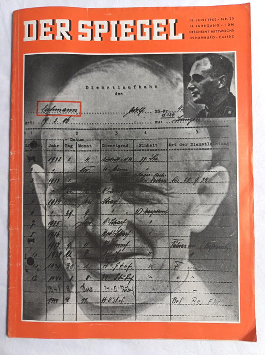 Der Spiegel Eichmann 15.06.1960 Nr.25 15th 15. Juni 1960