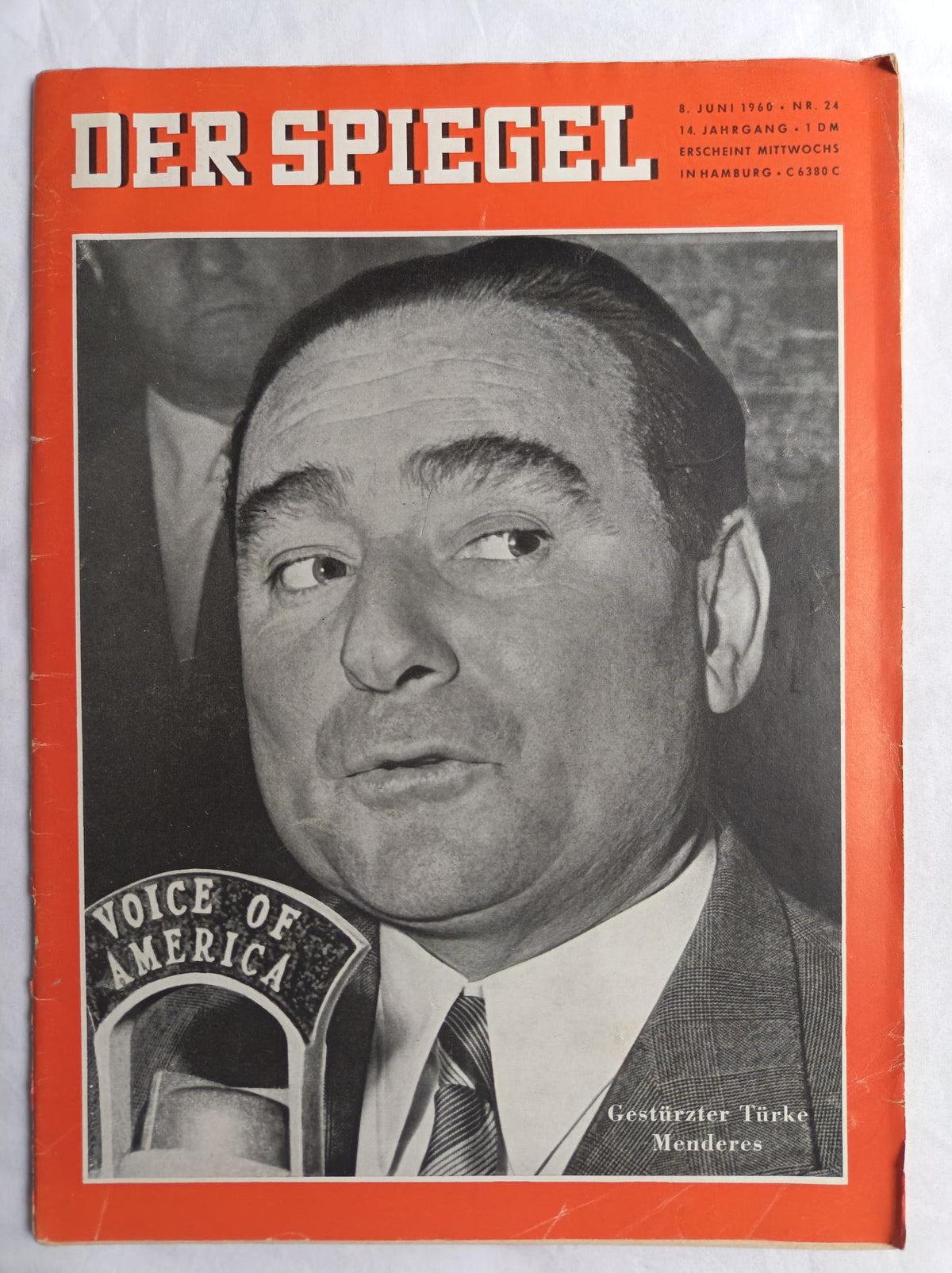 Der Spiegel Gestürzter Türke Menderes 08.06.1960 Nr. 24 8. 8th June Juni 1960