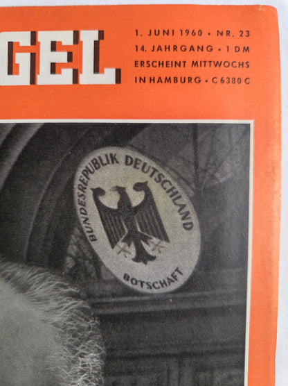 Der Spiegel Moskau-Botschafter Kroll 01.06.1960 Nr. 23 1st 1. Juni June 1960