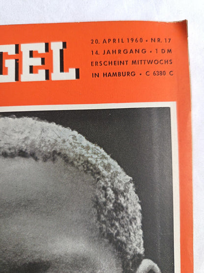 Der Spiegel Apartheid Gegner Luthuli 20.04.1960 Nr. 17 20. 20th April 1960