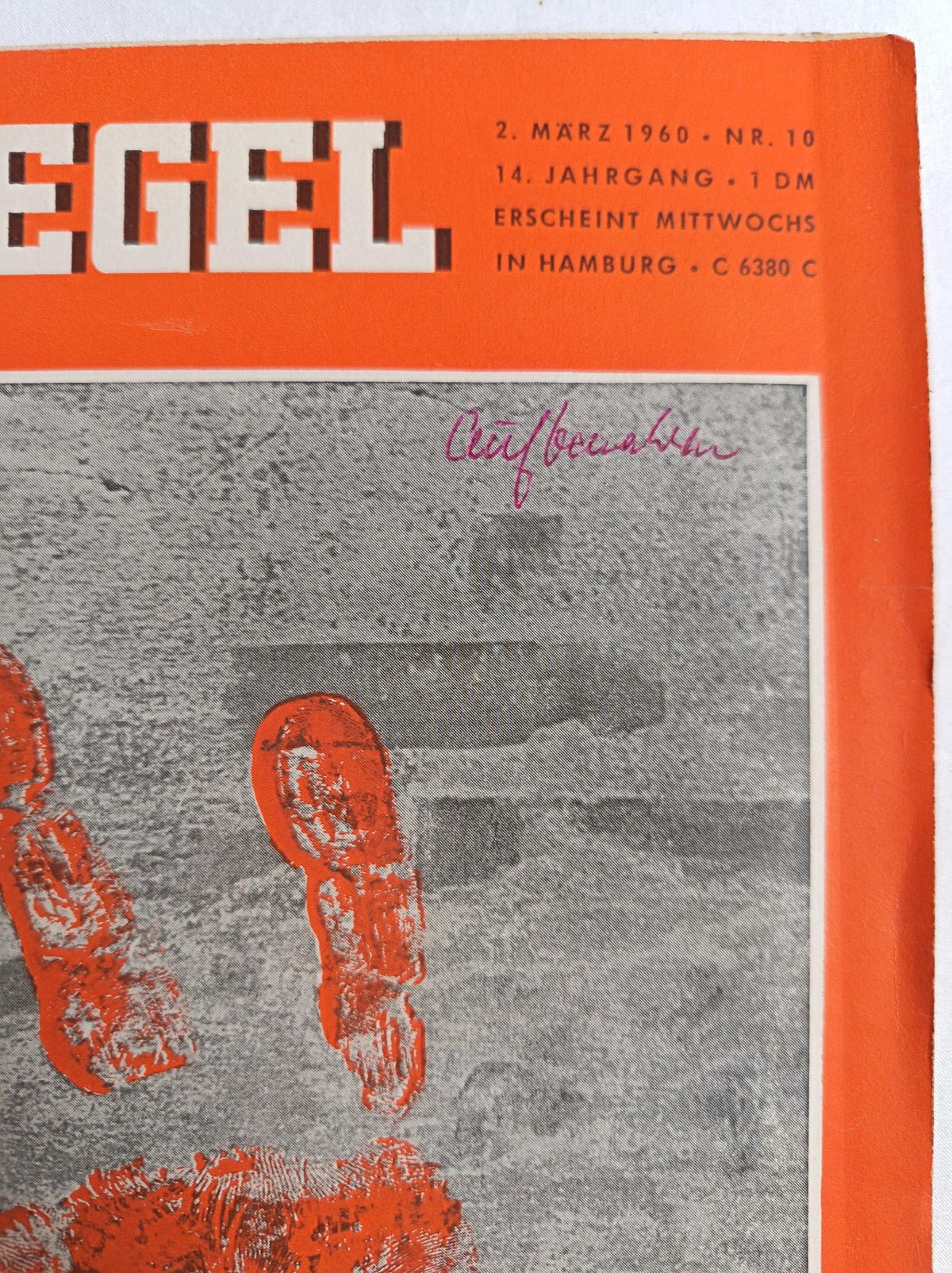 Magazine Zeitschrift Der Spiegel - Serie Die Rote Hand 02.03.1960 Nr. 10 2nd 02. März Narch 1960