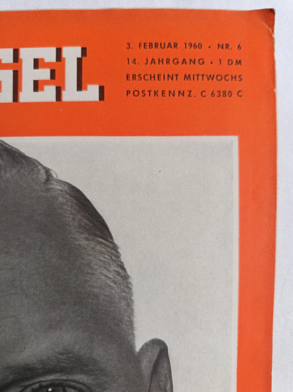 Der Spiegel Kassenarzt-Tribum Voges Spiegel-Gespräch Kranksein wird teurer 03.02.1960 Nr. 6 03rd 03. February 1960