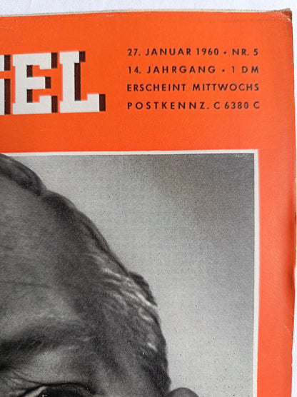 Der Spiegel Algeriens Ledernase Thomazo 27.01.1960 Nr. 5 27th 27. January 1960