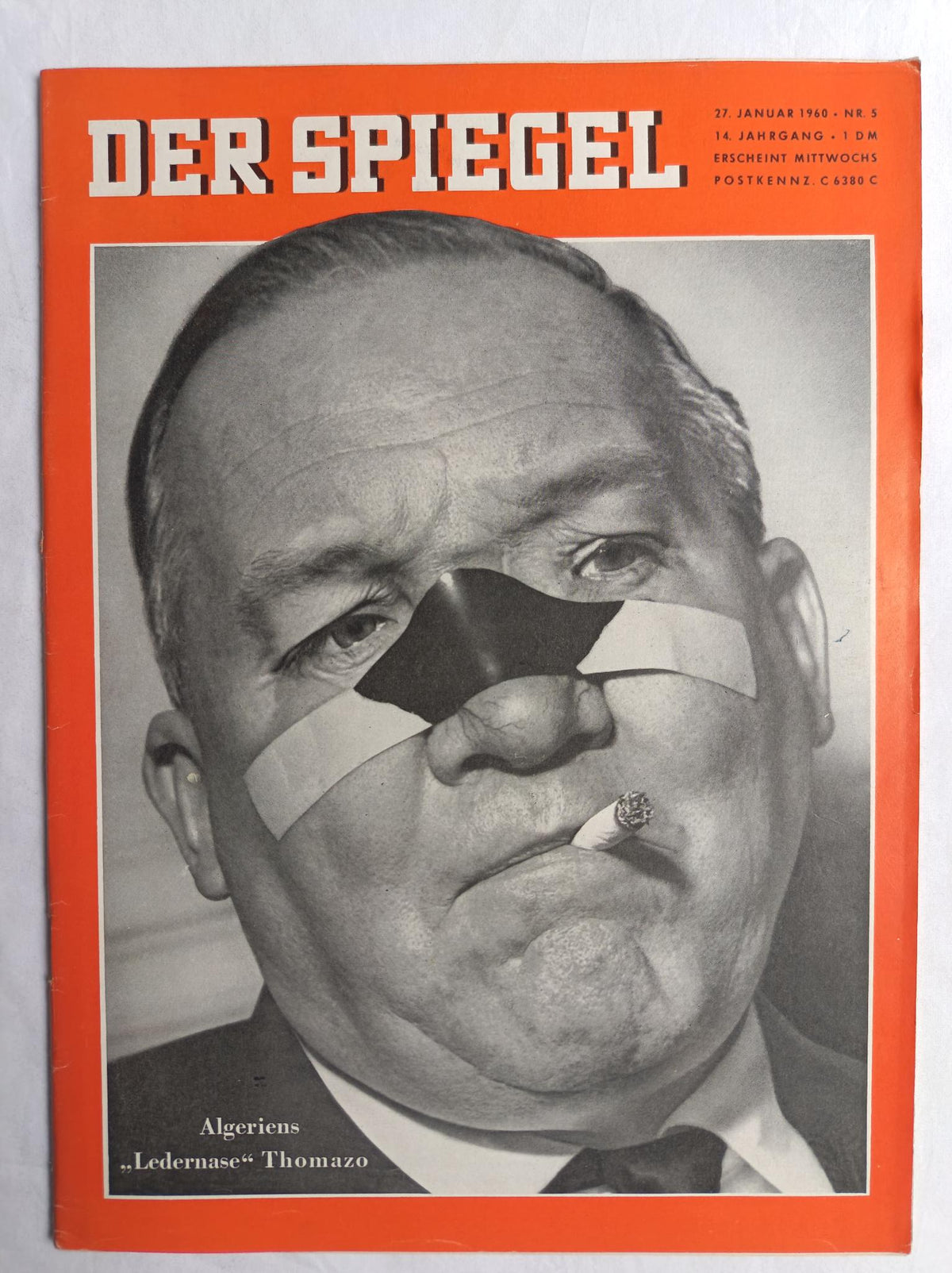 Der Spiegel Algeriens Ledernase Thomazo 27.01.1960 Nr. 5 27th 27. January 1960