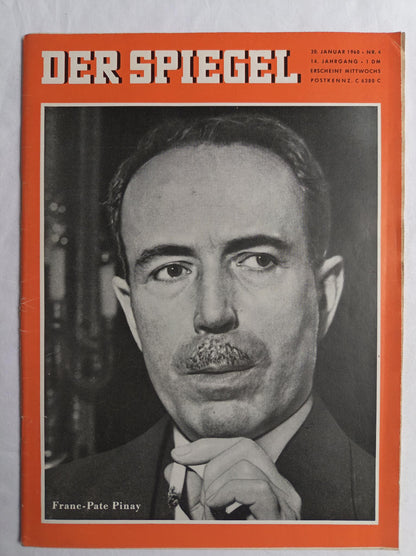 Der Spiegel Franc-Pate Pinay 20.01.1960 Nr. 4 20th 20. January